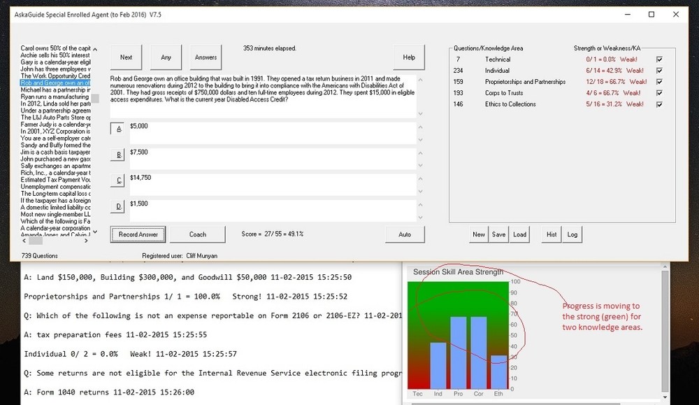 Cert Exam Simulator Software for SEE Enrolled Agent (EA) Review