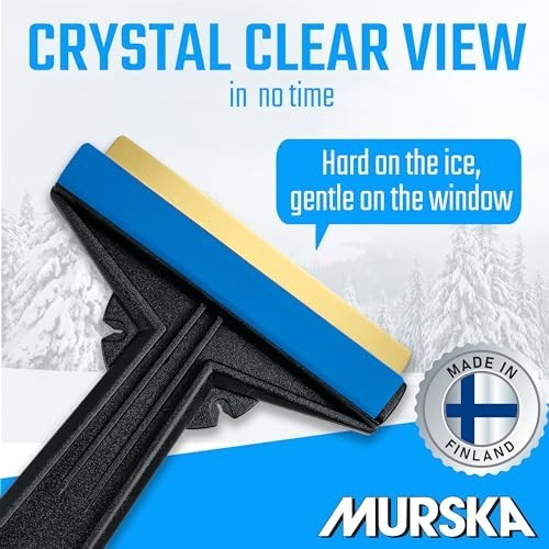 Efficient Brass Blade Car Ice Scraper - 2 Pack Windshield Scrapers for Winter Us