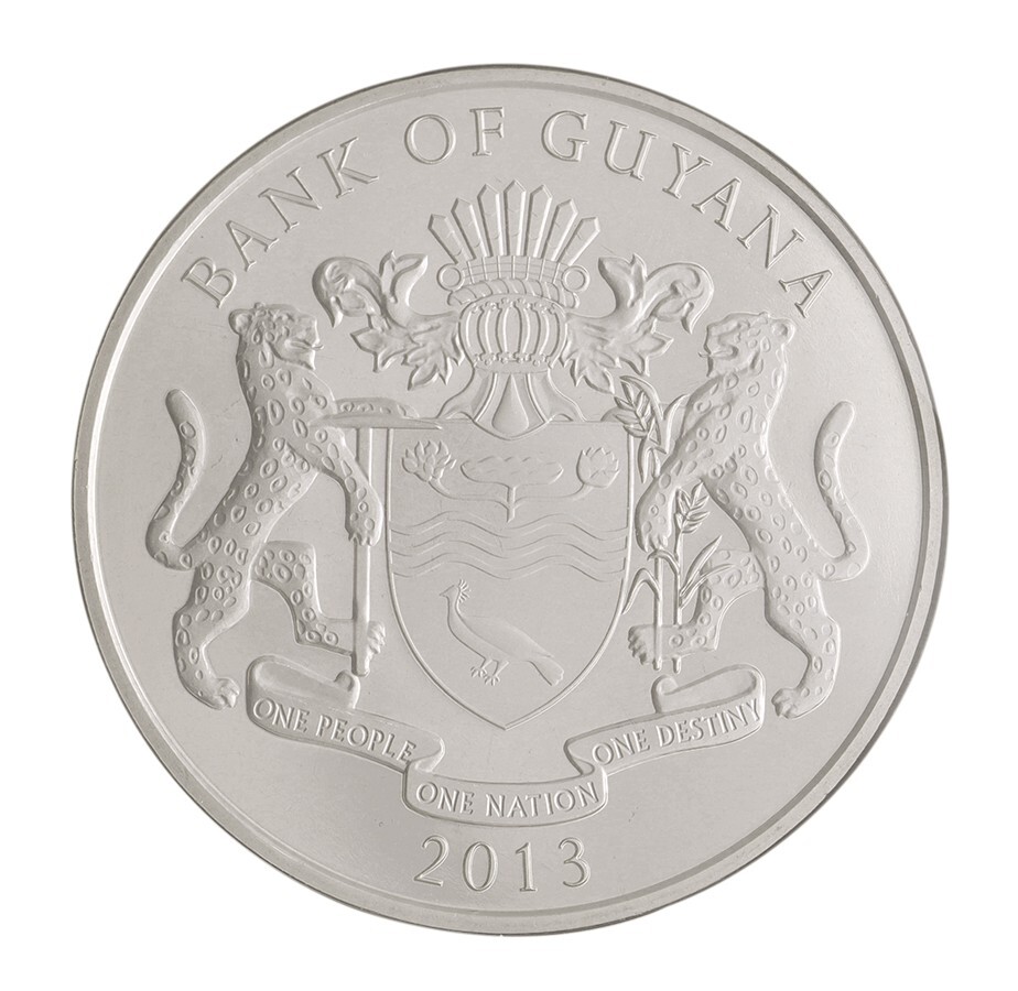 Guyana 2000 Dollars, 2013, KM #58, Mint, Commemorative