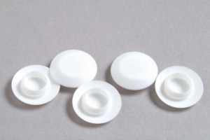 50 Hole Plugs 3/8" BPF Flush White