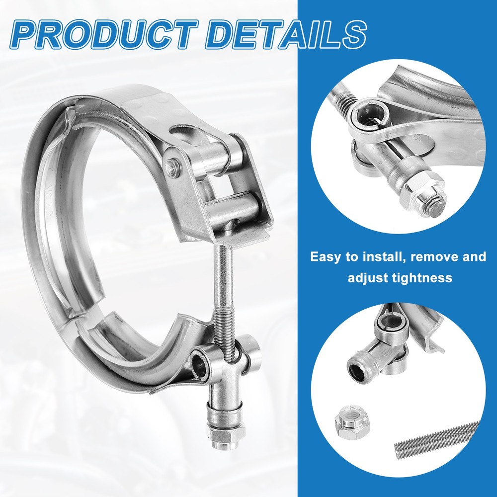 3" Quick Release V Band Clamp Adjustment Range 76mm / 2.99inch