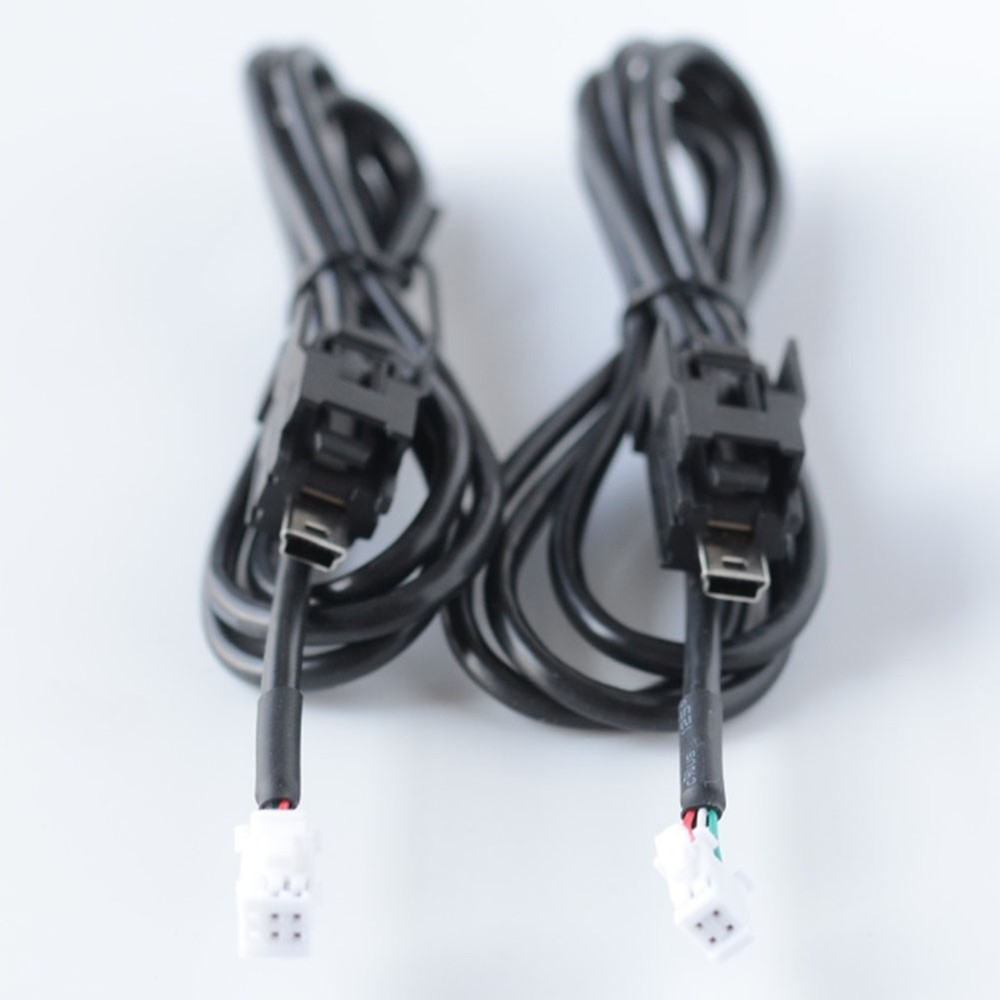 USB Adapter Cable for Android Radio 4 Pin 6 Pin USB Socket 100CM Black
