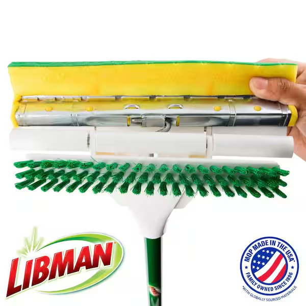 Libman Nitty Gritty Roller Mop Refills Head Replacement Green Yellow 3 Pack New