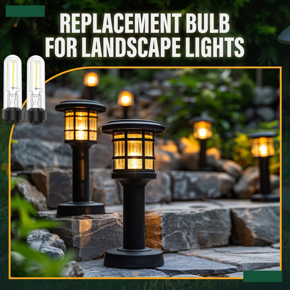 4 Pack Solar Light Replacement Bulbs 3000K 0.5W DC 3V Warm White