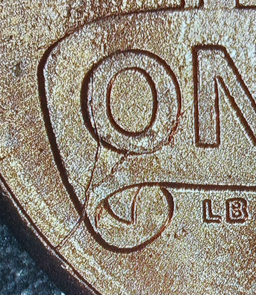 2014-P Lincoln Cent Die Crack Error Reverse