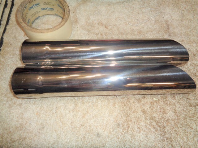 Exhaust Panel Tail Pipe SS Tip, New Pair. 63-67 Corvette