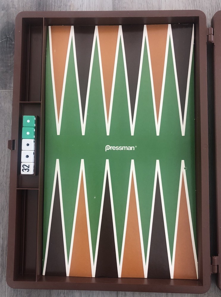 Vtg 1981 Pressman Backgammon Game Complete And Nice Box Fair