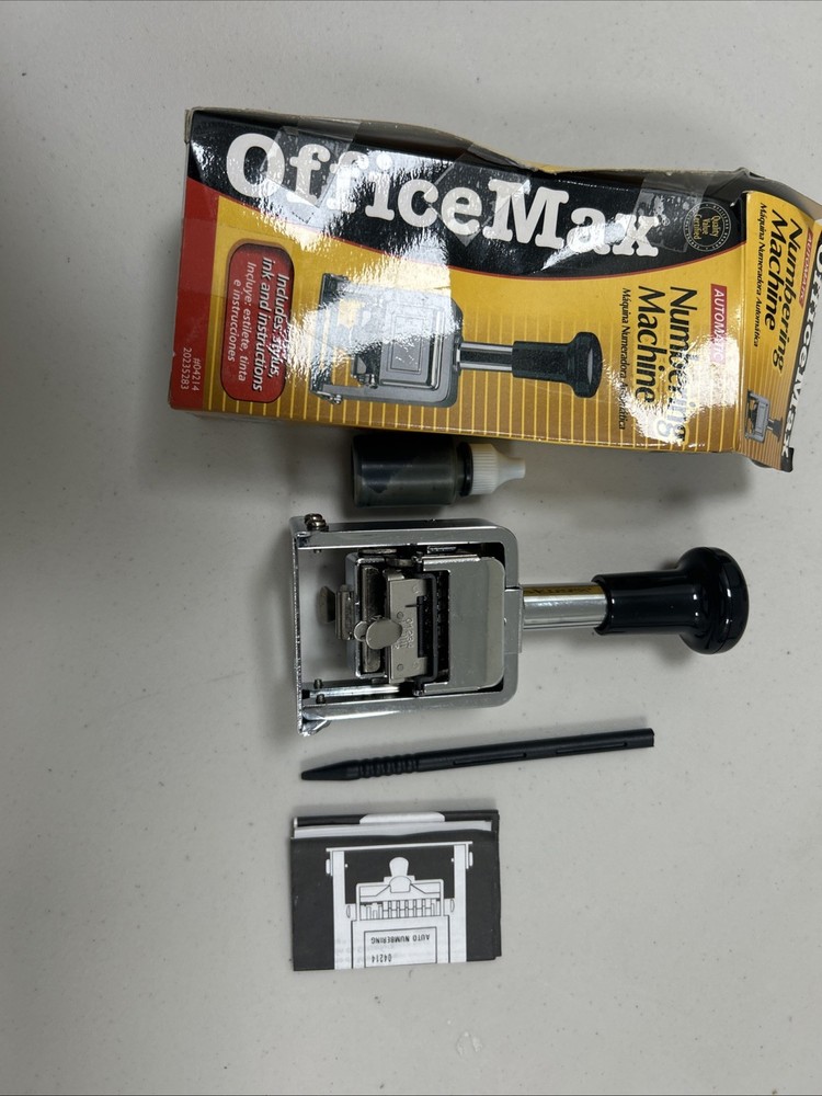 OfficeMax Numbering Machine-Fixed US shipping