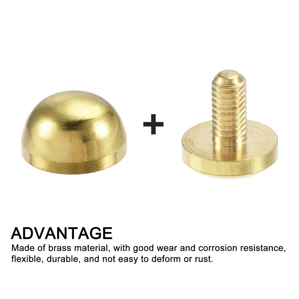 Screw Back Stud Spike (12x7mm) 10pcs, Round Head Stud Rivets