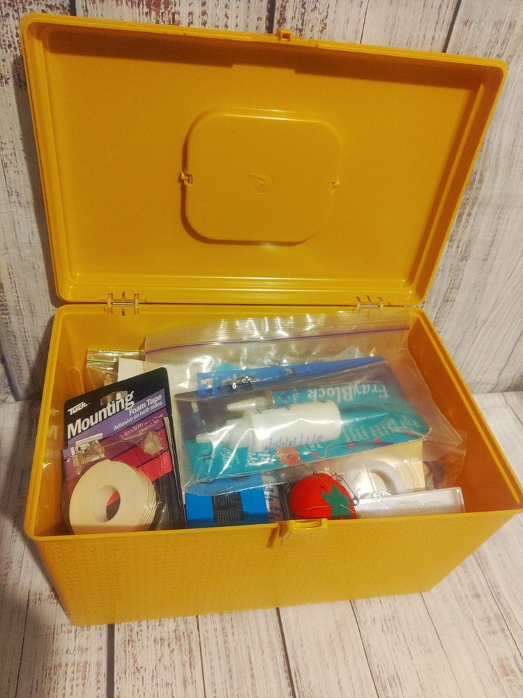 Large Sewing Box With Supplies