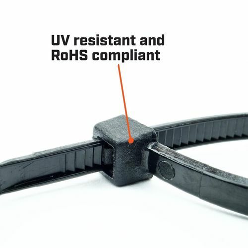 Crescent 100 x 2.5mm Black Cable Ties - 500 Pack
