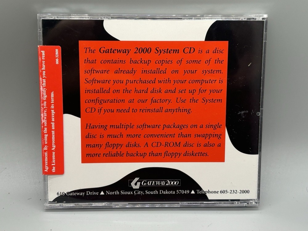 Gateway Start Pack Version 1.7 System CD 2000 Computer Software Drivers Sealed
