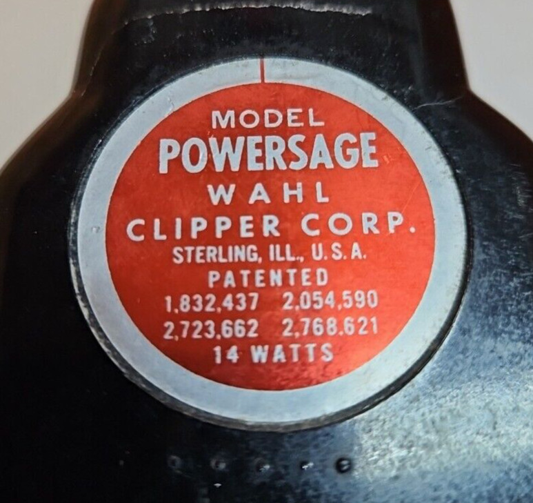 Vintage Wahl Clipper Corp Model "Powersage"; Tested