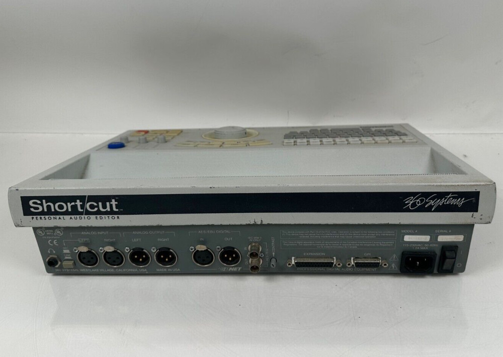 360 Systems SC-180-3 Shortcut Personal Audio Editor