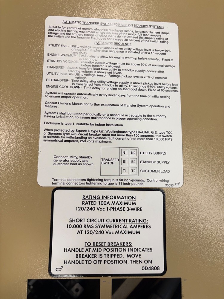 Generac Power Systems - RTS Transfer Switch