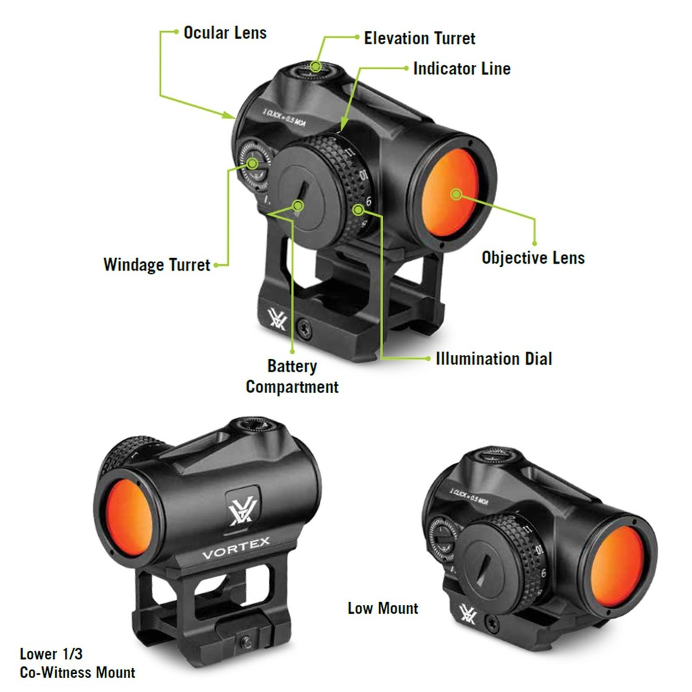 2 MOA Red Dot Sight Vortex Triumph
