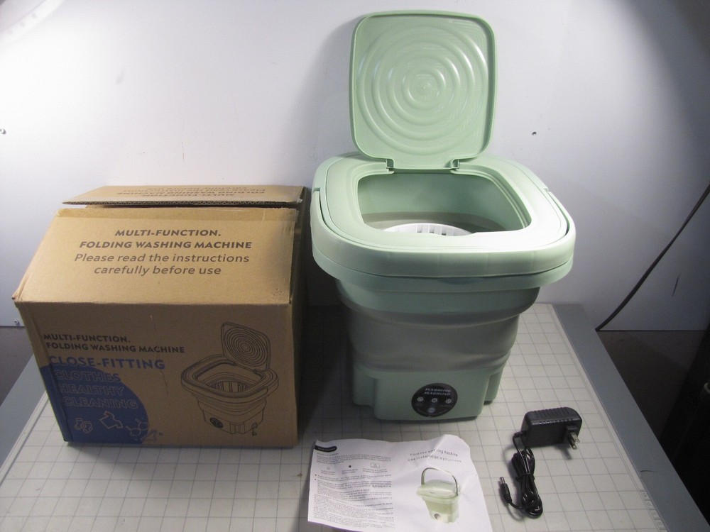Mini Compact Folding Clothes Washing Machine Multi Function 8L w/ Adapter NEW