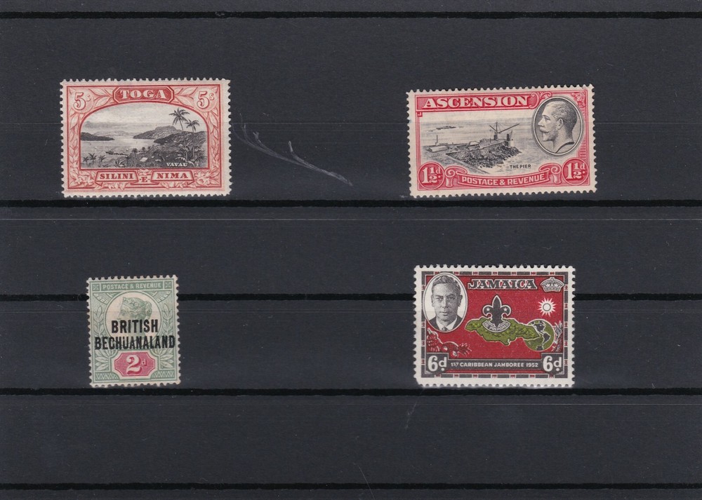 Stamps British Colonies on 10 cards