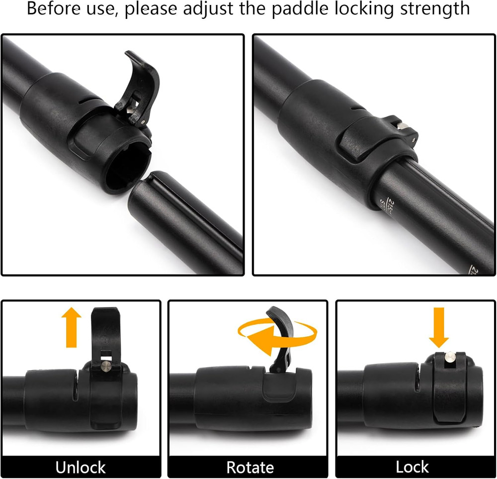 SUP Paddle - Adjustable 3 Pieces Stand Up Paddle Board Paddle with Unique Lock D