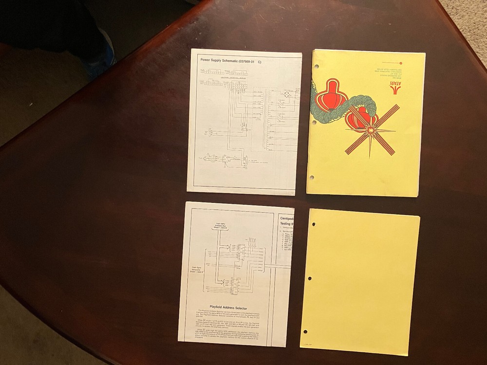 Original ATARI CENTIPEDE Arcade Operation, Service, & Maintenace Manuals - NIce!