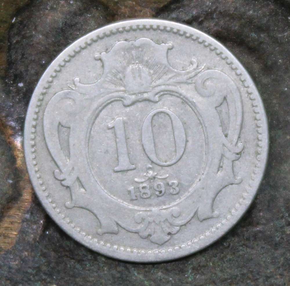 1893 Austria 10 Heller