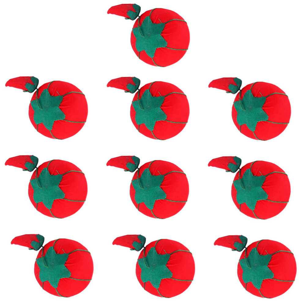 10Pcs Handcraft Tool Tomato Shaped Cushion for Sewing