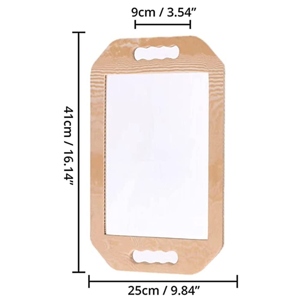 mpowtech Double Handle Mirrors - 16.1"L x 9.8"W, 1 Pack Striped -Rectangle