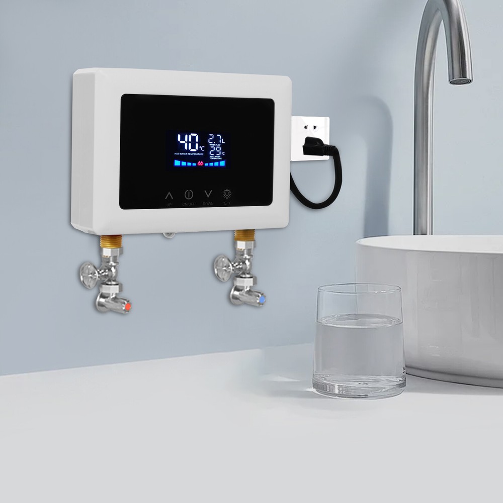 Wall Mounted Electric Instant Hot Water Heater Mini Small Water Tank 3000W