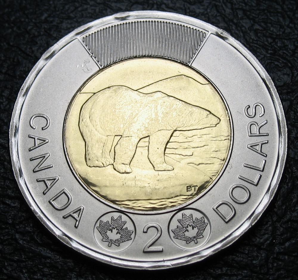 Canada 2022 $2 Polar Bear BU ( From a new roll )