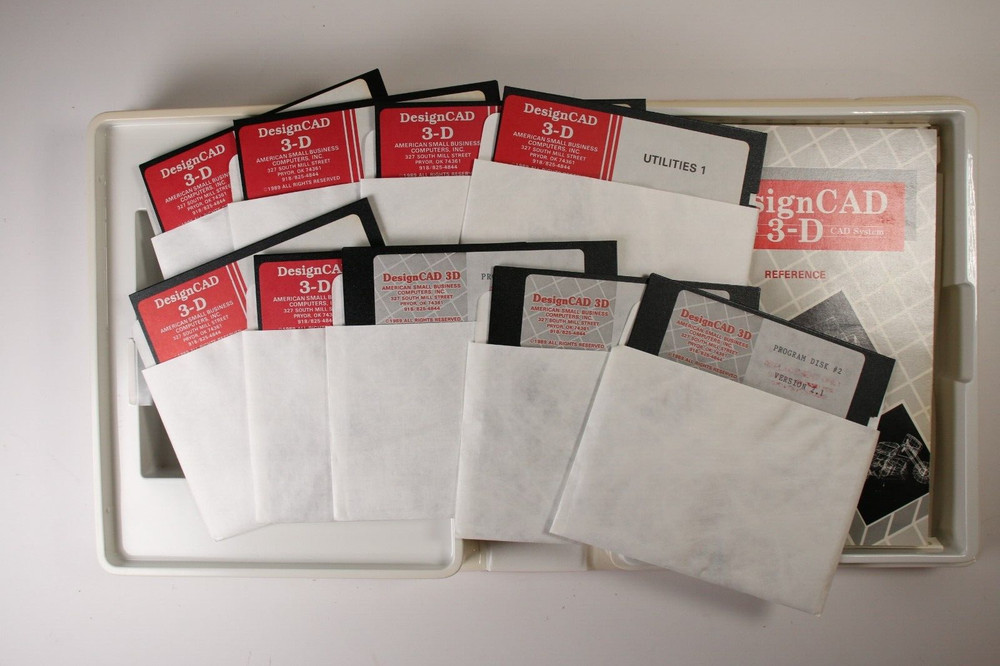 Design CAD 3-D system software floppy disk IBM