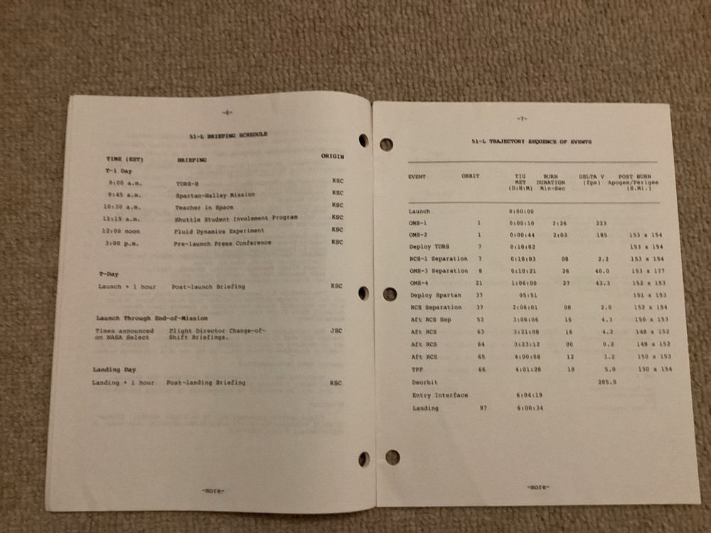 Space Shuttle Challenger Mission 51-L Press Kit