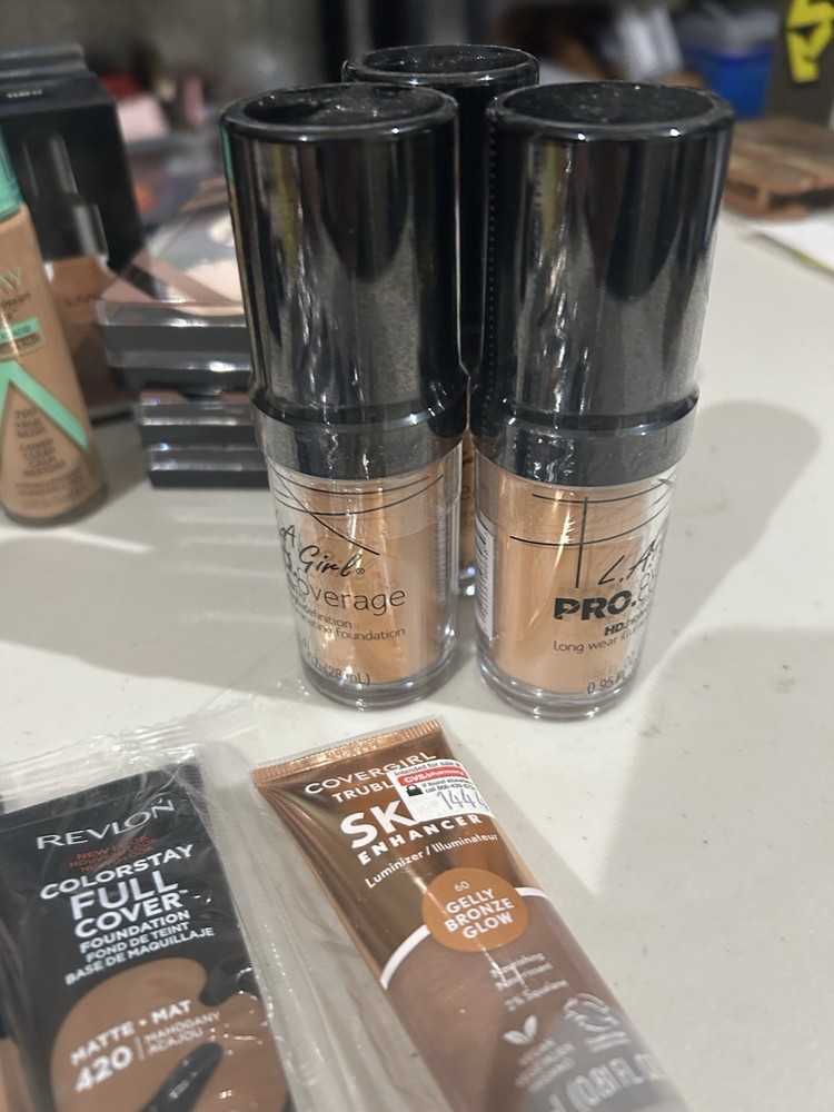 Lot of (100) Assorted Medium, Dark, Deep Makeup Products