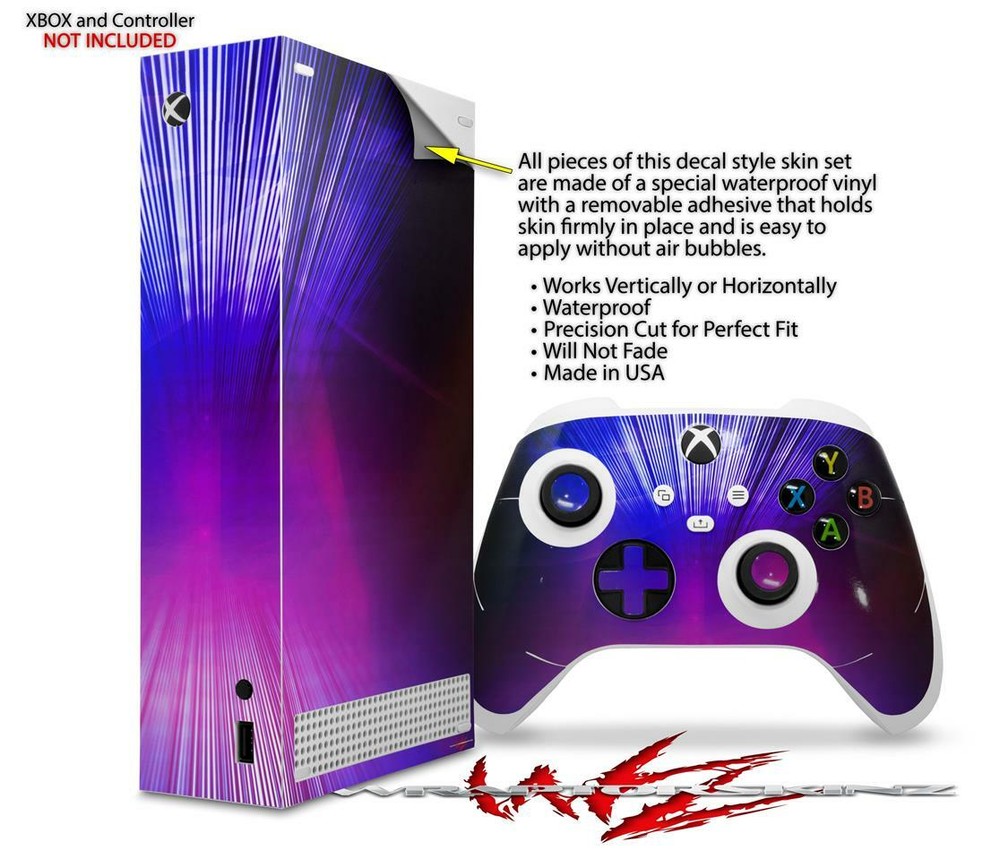 Skins XBOX Series S Console Controller Bent Light Blueish