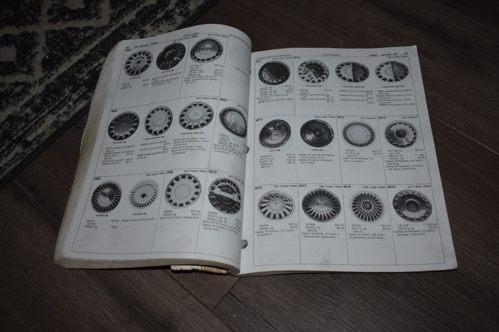 Hollander Interchange Manual covering Wheels 60th edition 1994