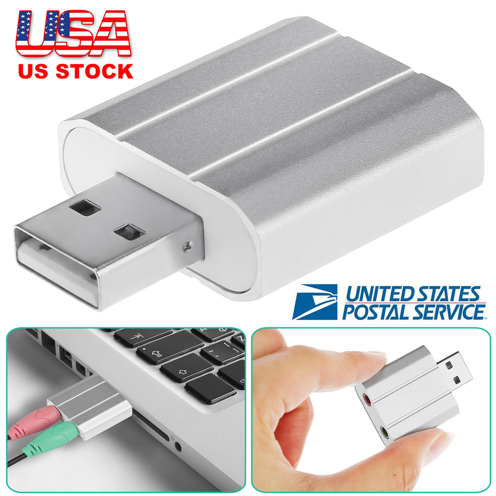 USB Audio Adapter External Stereo Sound Card
