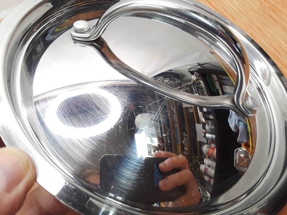 Staineless Steel Replacement Round Lid Medium Pots. Pre-owned.