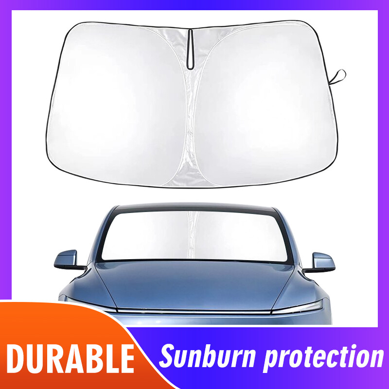 For Tesla Model Y/3 Windshield Sun Shade Front Cover UV Visor Sunshade Foldable