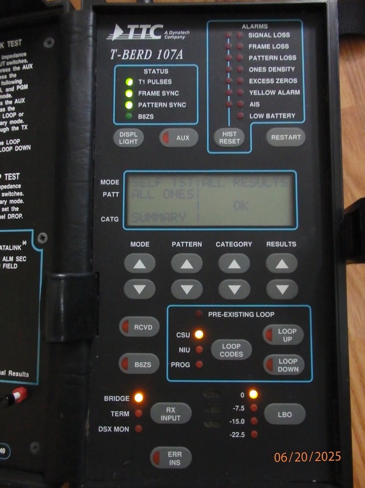 TTC T-Berd 107A T-Carrier Analyzer