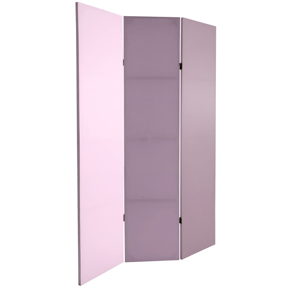 6 ft. Tall Double Sided Lilac Palette Canvas Room Divider