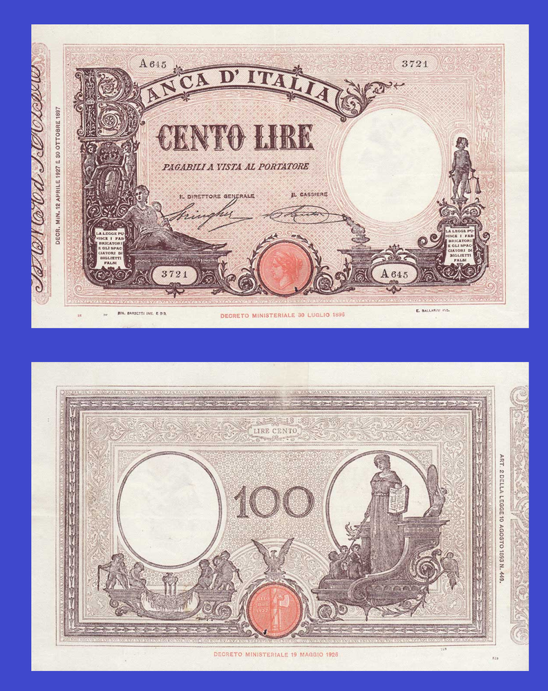 Italy 100 lire 1928 * Copy