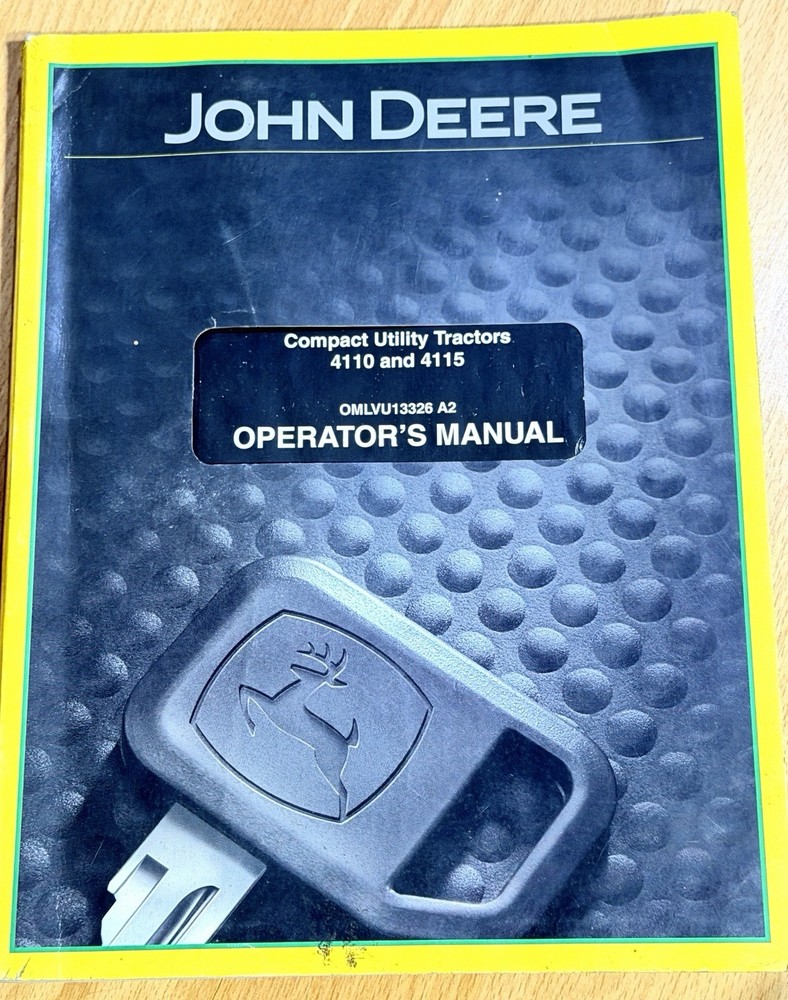 John Deere 4110 & 4115 Tractor Factory Operators Manual