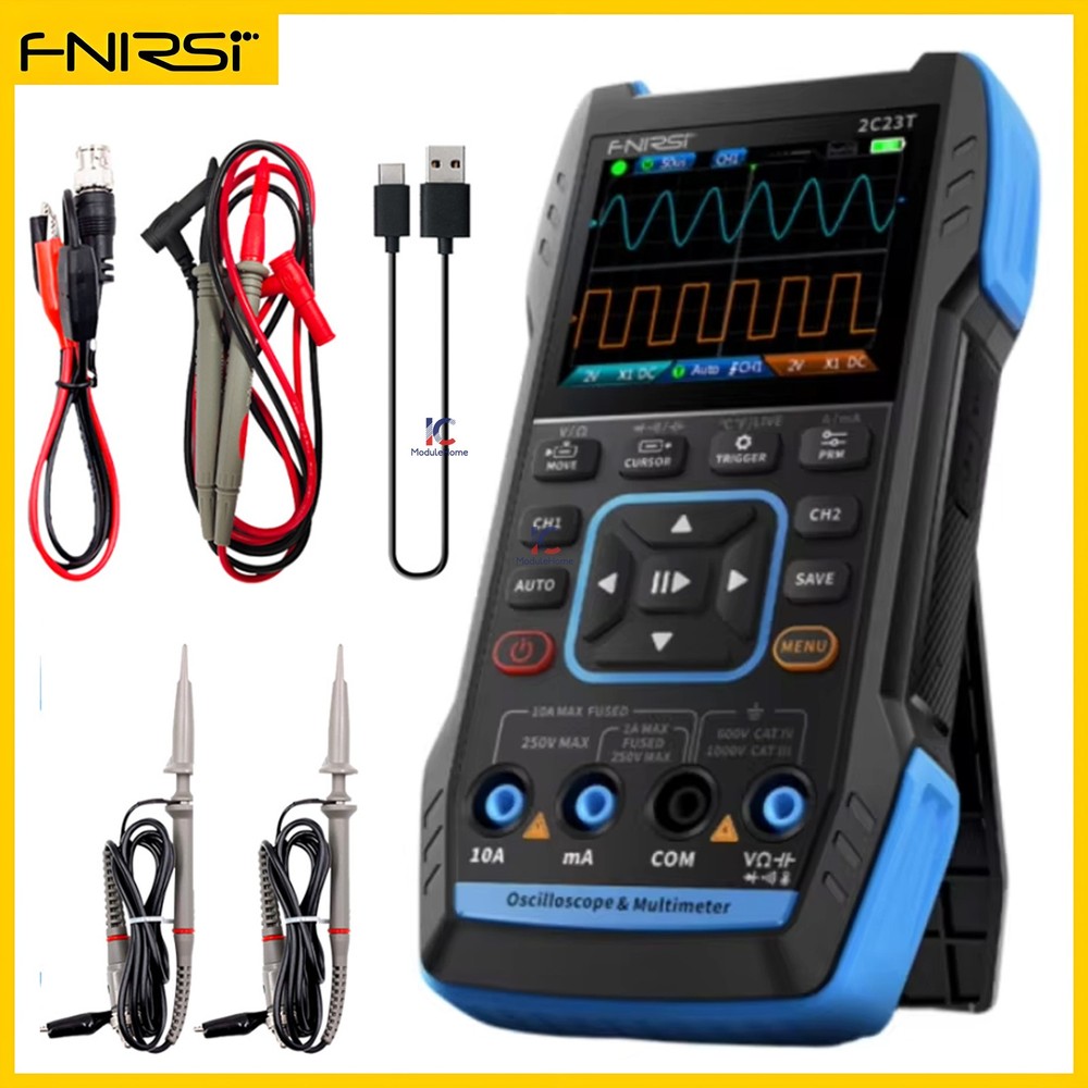 FNIRSI 3-IN-1 Handheld Digital Oscilloscope Multimeter Function Signal Generator