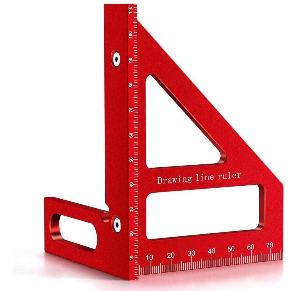 3D Multi-Angle Measuring Ruler,45/90 Degree Scale Layout Tool for Carpentry,DIY