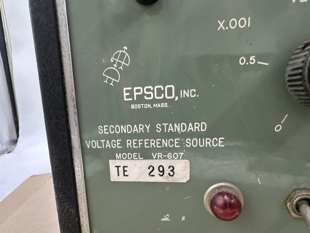Epsco Secondary Standard Voltage Reference Source Model VR-607 Untested*