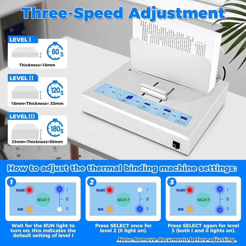 Hot melt binding machine500-sheet binding capacitymetal hot melt binding machine