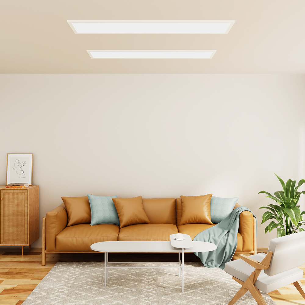 4 Pcs 1x4 LED Flat Panel Light 4000LM 5000K Dimmable Drop Ceiling Troffer Light