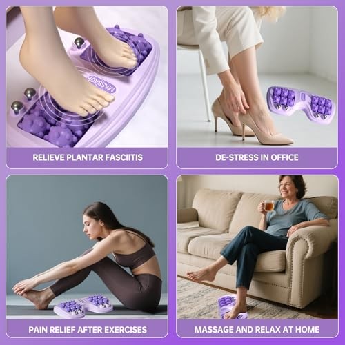 Portable Double Foot Massage Roller, Three Massage Techniques for Orange