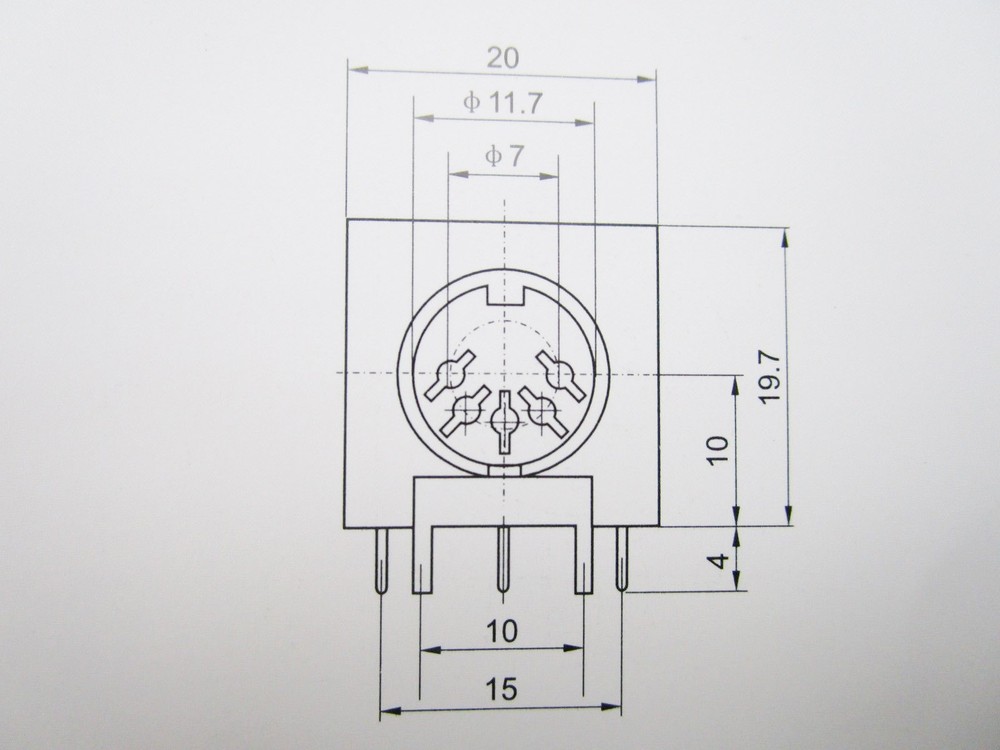 1pcs DIN 8 Pin Circular Jack Female Panel Mount PCB Mount Connector Adapter
