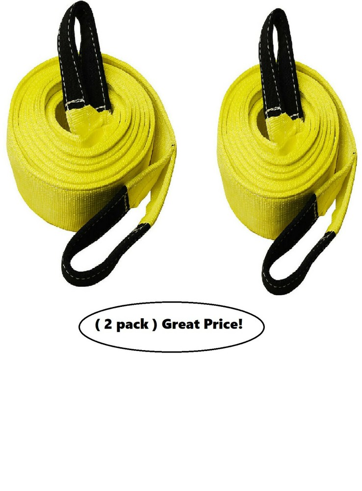 Two Pack ofTow Straps 25' x 4" 10,000 Lbs Pound Capacity special