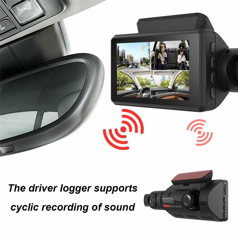 FHD Car Dash Cam DVR Front Inside Camera Night Vision Driving Recorder G-Sensor